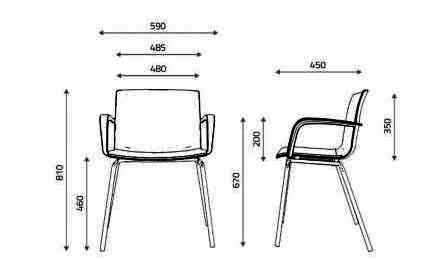 wymiary siedziska - krzesła i ławki Manila